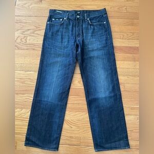 Men’s Hugo boss straight leg stretch jeans dark wash 38 x 32